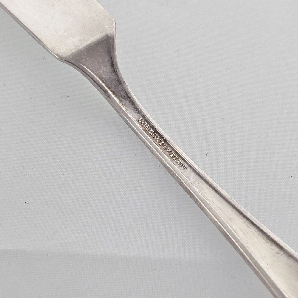 Oneida Silverplate Adam cheese Butter Knife 7.5" art deco 1917 spreader serving - Picture 6 of 6
